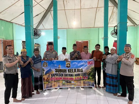 Mushola Al-Mahfiro Jadi Tempat Silaturahmi Subuh Keliling Polsek Batanghari Leko